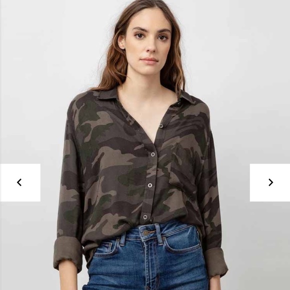 #104- RAILS- Hunter Shirt In Forest Camo - Picture 1 of 5